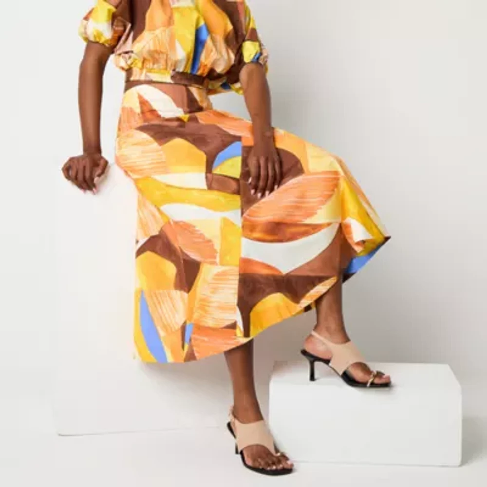 Worthington Womens Long Full Skirt