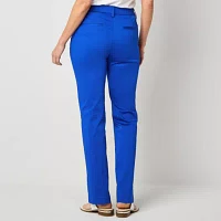 Liz Claiborne Emma Womens Classic Fit Flare Easy-on + Easy-off Seated Wear Trouser