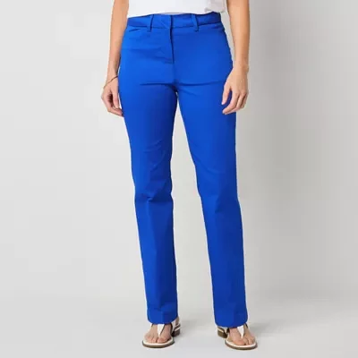 Liz Claiborne Emma Womens Classic Fit Flare Easy-on + Easy-off Seated Wear Trouser