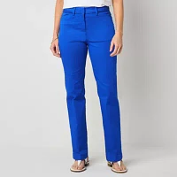 Liz Claiborne Emma Womens Classic Fit Flare Easy-on + Easy-off Seated Wear Trouser