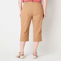 Liz Claiborne Womens Mid Rise Plus Capri Pants