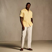 Cubavera Ombre Embroidery Mens Regular Fit Short Sleeve Panel Button-Down Shirt