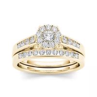 CT.T.W. Natural Diamond 10K Yellow Gold Bridal Ring Set
