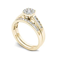 CT.T.W. Natural Diamond 10K Yellow Gold Bridal Ring Set