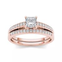 CT.T.W. Natural Diamond 14K Rose Gold Bridal Ring Set