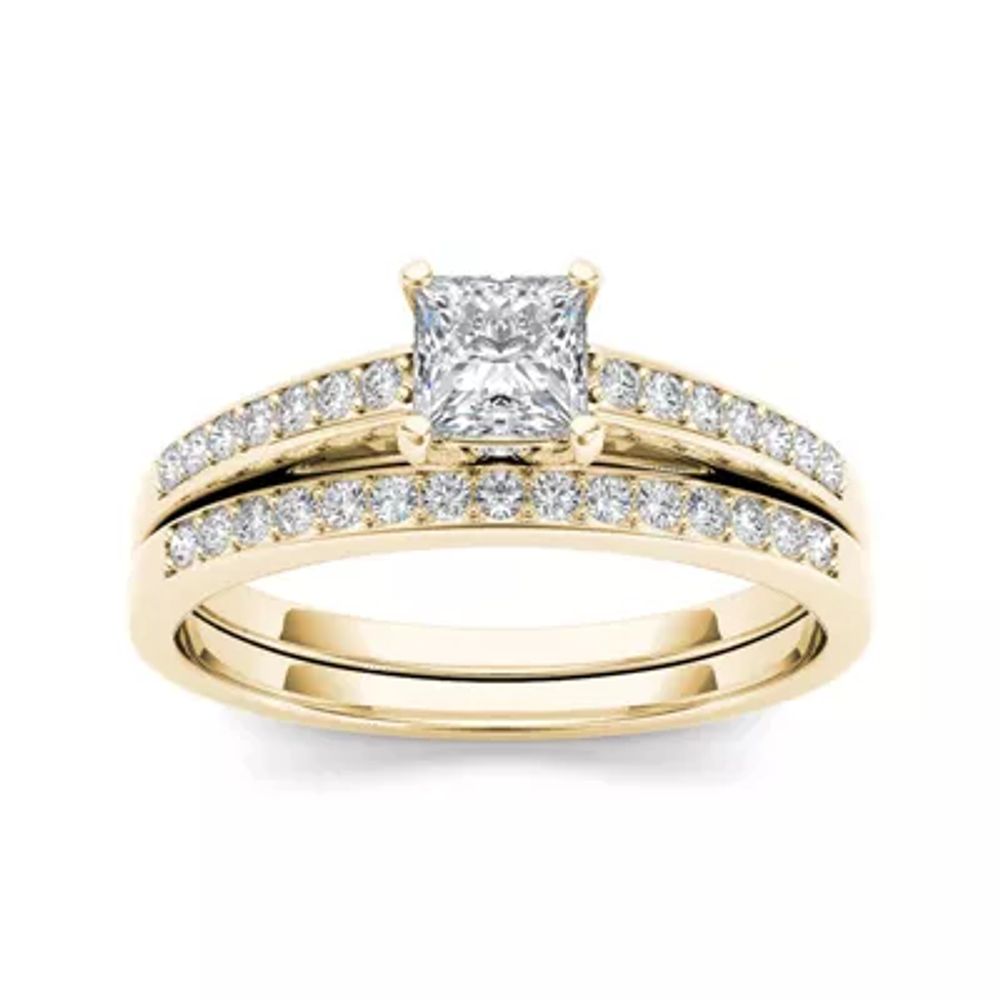 CT.T.W. Natural Diamond 14K Yellow Gold Bridal Ring Set