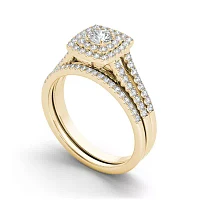 3/4 CT.T.W. Natural Diamond 10K Yellow Gold Bridal Set