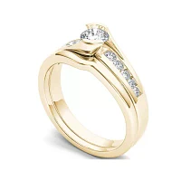 1/2 CT.T.W. Natural Diamond 14K Yellow Gold Bridal Ring Set