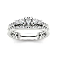 1 CT.T.W. Natural Diamond 14K Gold Bridal Ring Set