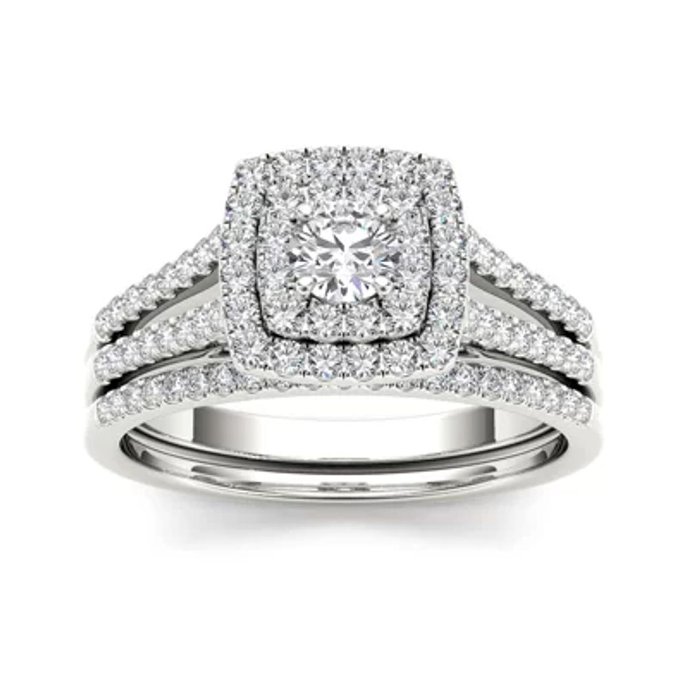 CT.T.W. Natural Diamond 10K White Gold Bridal Set