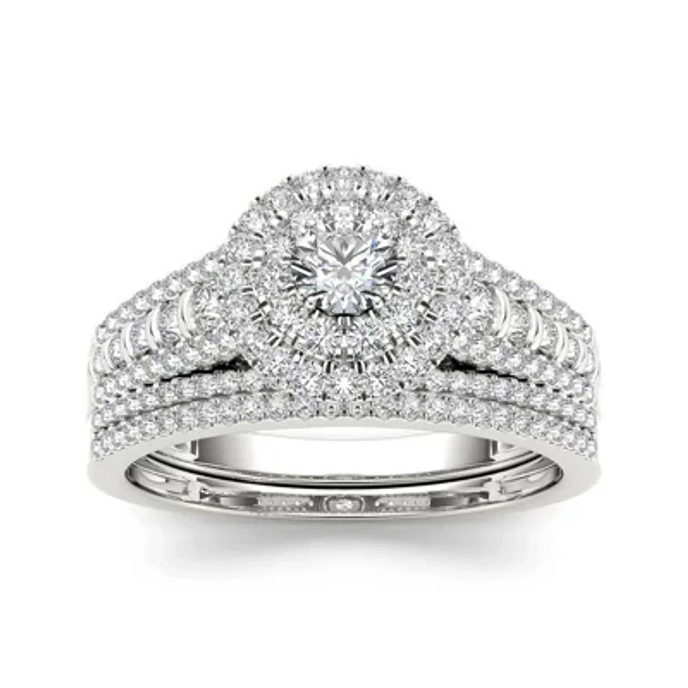 1 CT.T.W. Natural Diamond 10K Gold Bridal Set