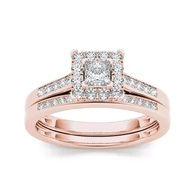 CT.T.W. Natural Diamond 10K Rose Gold Bridal Set Ring