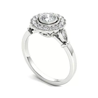 1/2 CT.T.W. Natural Diamond 10K White Gold Engagement Ring