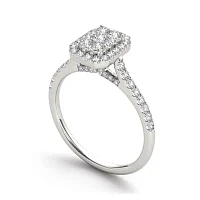 3/4 CT.T.W. Natural Diamond 10K White Gold Engagement Ring