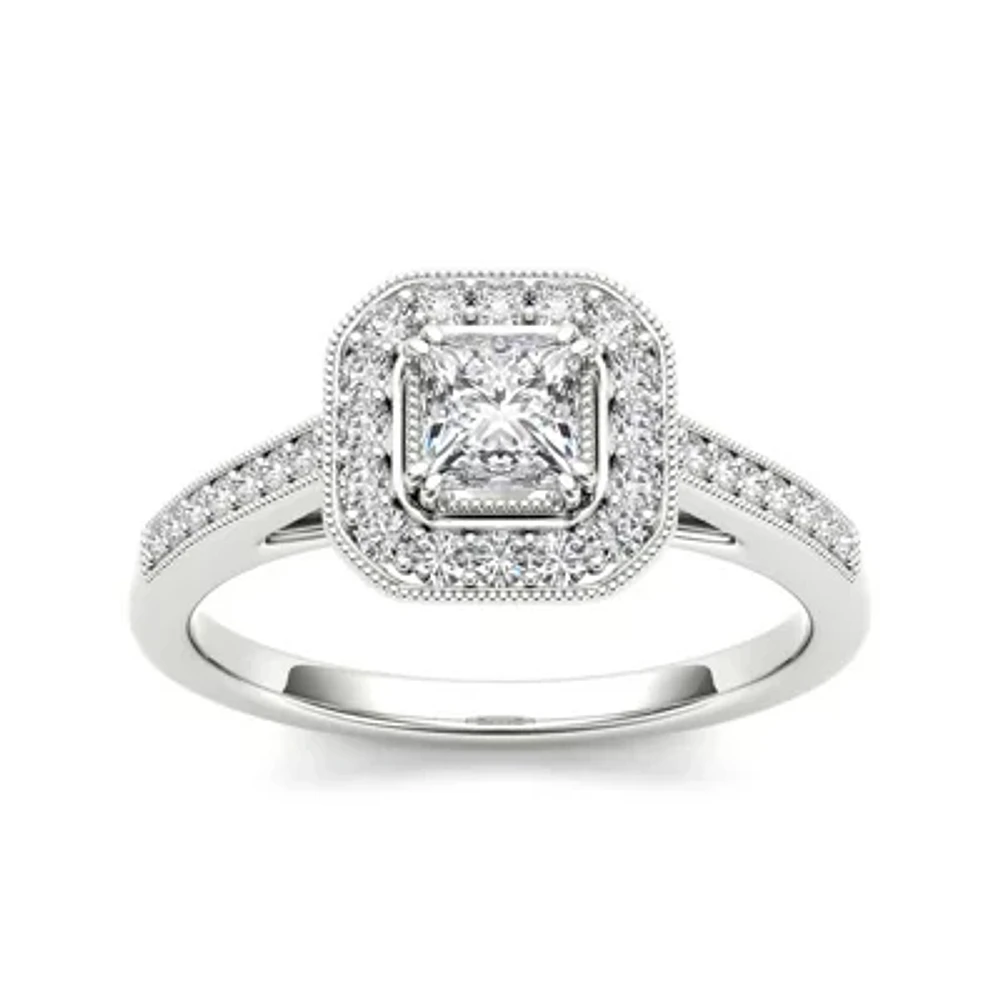 1/2 CT.T.W. Natural Diamond 14K White Gold Engagement Ring