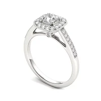 1/2 CT.T.W. Natural Diamond 14K White Gold Engagement Ring