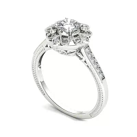 1/2 CT.T.W. Natural Diamond 14K White Gold Engagement Ring