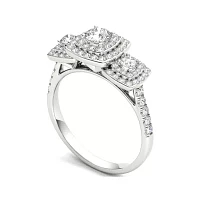 1 CT.T.W. Natural Diamond 10K White Gold Engagement Ring