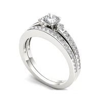 1 CT.T.W. Natural Diamond 14K White Gold Bridal Set