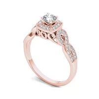 1/2 CT.T.W. Natural Diamond 14K Rose Gold Engagement Ring