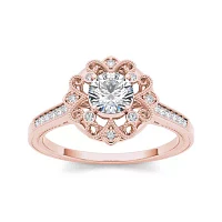 1/2 CT.T.W. Natural Diamond 14K Rose Gold Engagement Ring