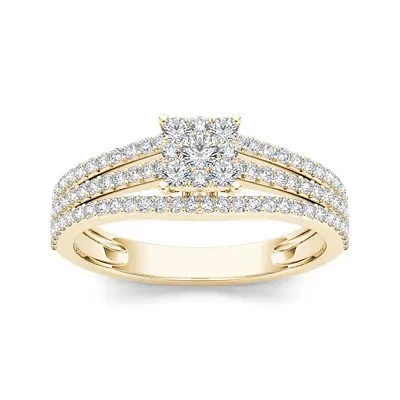 5/8 CT.T.W. Natural Diamond 10K Yellow Gold Engagement Ring