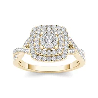 1/2 CT.T.W. Natural Diamond 10K Yellow Gold Engagement Ring