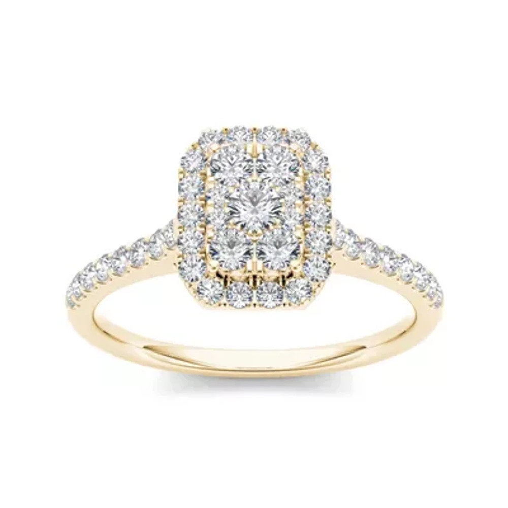 3/4 CT.T.W. Natural Diamond 10K Yellow Gold Engagement Ring