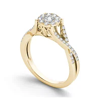 3/4 CT.T.W. Natural Diamond 10K Yellow Gold Engagement Ring