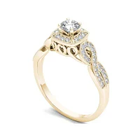1/2 CT.T.W. Natural Diamond 14K Yellow Gold Engagement Ring