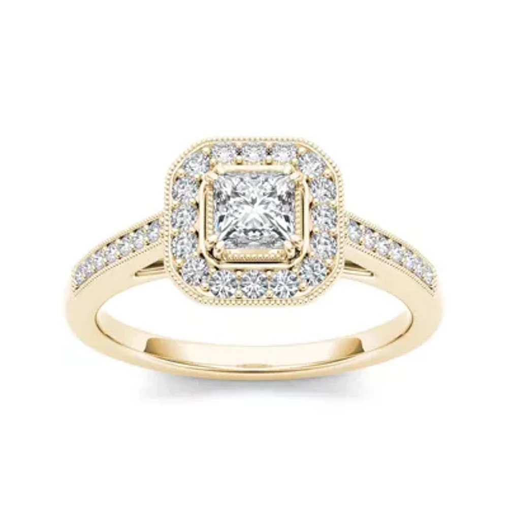 Diamond 14K Yellow Gold Engagement Ring 2