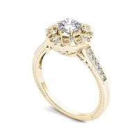 1/2 CT.T.W. Natural Diamond 14K Yellow Gold Engagement Ring