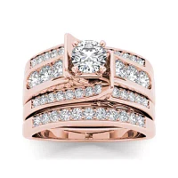 1 1/4 CT.T.W. Natural Diamond 14K Rose Gold Bridal Set1 Set