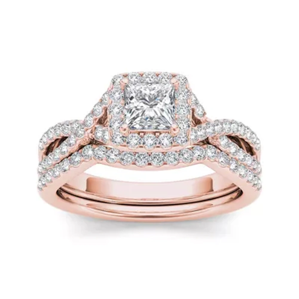 1 1/4 CT.T.W. Natural Diamond 14K Rose Gold Bridal Set