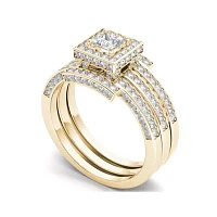 1 1/2 CT.T.W. Natural Diamond 14K Yellow Gold Bridal Set