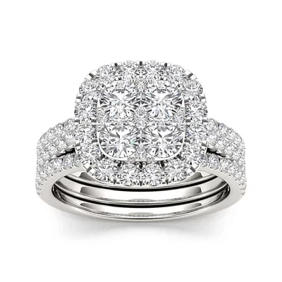 2 CT.T.W. Natural Diamond 14K Gold Bridal Set