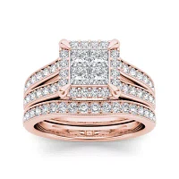 2 CT.T.W. Natural Diamond 14K Rose Gold Bridal Set