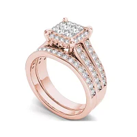 2 CT.T.W. Natural Diamond 14K Rose Gold Bridal Set