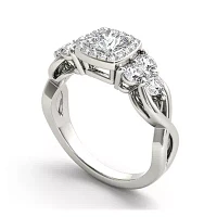 1 1/2 CT.T.W. Natural Diamond 14K White Gold Engagement Ring