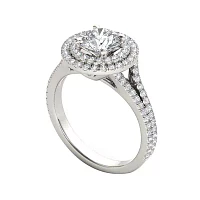 1 1/2 CT.T.W. Natural Diamond 14K White Gold Engagement Ring