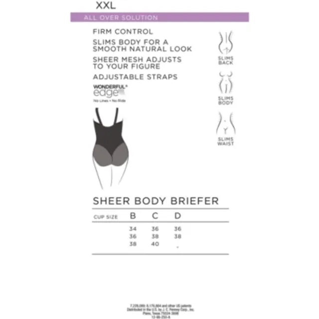 Ambrielle Sheer Wonderful Edge® Body Shaper 129-2003