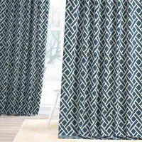 Exclusive Fabrics & Furnishing Martinique 100% Cotton Energy Saving Light-Filtering Rod Pocket Back Tab Single Curtain Panel