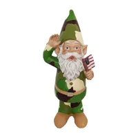 12" Outdoor Resin Army Gnome