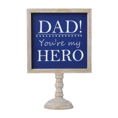 Glitzhome 11.5"H Fathers Day Wooden Tabletop Decor
