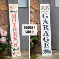 Glitzhome "43""H Double Sided Wooden Porch Sign" Porch Sign