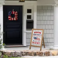 Glitzhome 24"L Wooden Patriotic Floor Decor 4th of July Holiday Yard Art