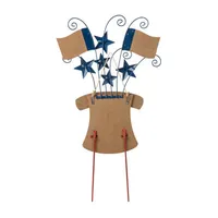 Glitzhome 30.25"H Wooden Patriotic 4th of July Holiday Yard Art