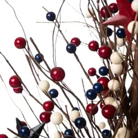 Glitzhome 20"H Patriotic Berry Tree Tabletop Decor