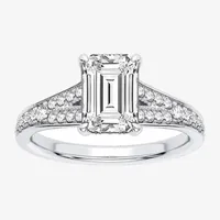 Signature By Modern Bride (H-I / Si1-Si2) Womens 1 3/ CT. T.W. Lab Grown White Diamond 14K Gold Engagement Ring