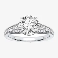 Signature By Modern Bride (H-I / Si1-Si2) Womens 1 3/4 CT. T.W. Lab Grown White Diamond 14K Gold Round Engagement Ring